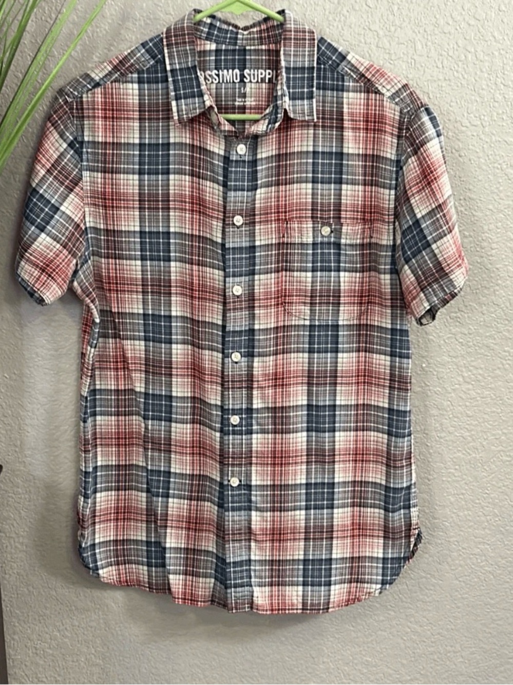 RB10 Mossimo Supply Co. Men’s short sleeve plaid shirt size small